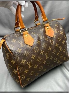 🔥 Authentic🔥✨ Louis Vuitton Brown Monogram Canvas 25 Speedy